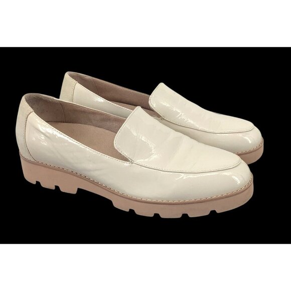 VIONIC Kensley Ivory Patent Leather Arch Support Loafers Womens Size 9 W Preppy - Picture 3 of 8